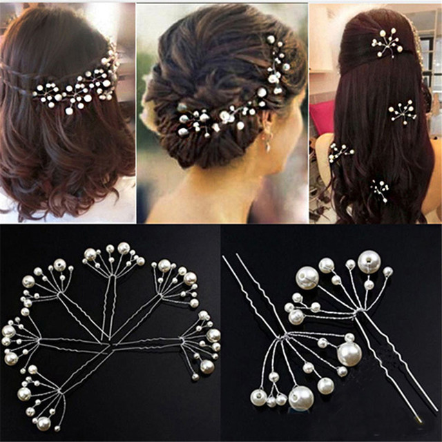 5pc Pearl Hairpins Hairstyles Wedding Bridal Hair Pins Hair